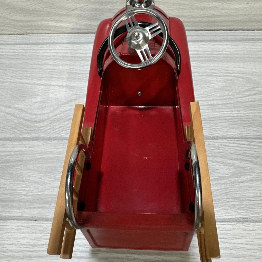 TELEFORA Vintage The Chief Fire Department Metal Toy Truck Planter 10x6x5